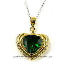 Forma del corazón y nuevo corazón de moda 925 colgante de diamantes de plata de ley P4991g